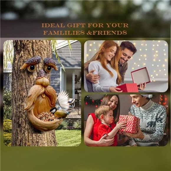 Tree Face Bird Feeders Tree Faces Outdoor Tree Art Tree Art Tree Decorations - Picture 6 of 7